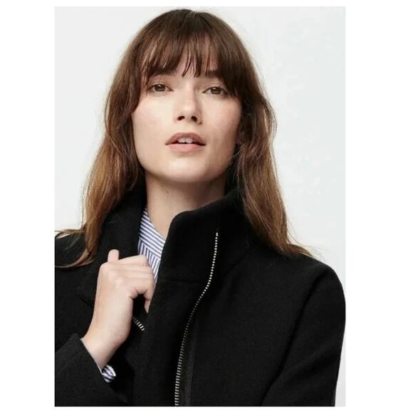 J. Crew Cocoon Italian Stadium-Cloth Wool Coat Size 8 - Picture 3 of 16